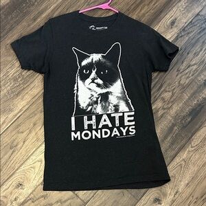 Grumpy Cat Black 'I Hate Mondays' T-Shirt